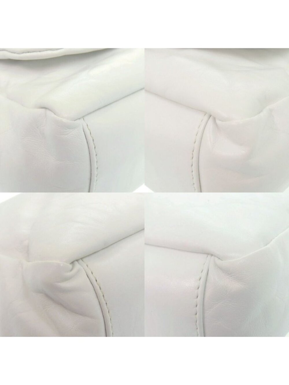 Balenciaga Monaco Sling Bag BB Logo Silver Calfskin Leather White - Picture 7 of 8